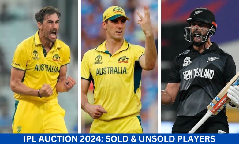 Highlight points of IPL Auction 2024 Sold Unsold Players